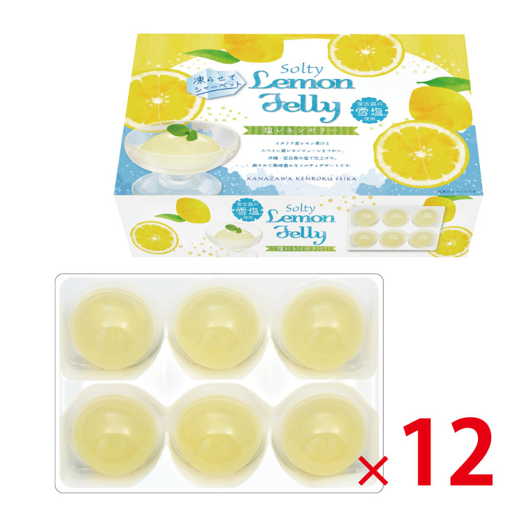 【送料無料（北海道・沖縄・離島除く）・代引き不可】金澤兼六製菓 塩レモンゼリーギフト 6個入 YL-6P 12個セット<dh-27550>