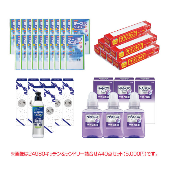 【送料無料（北海道・沖縄除く）】キッチン&ランドリー詰合せA（40点セット） 1セット <dh-24980>