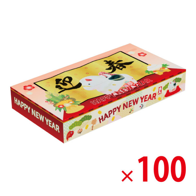 【送料無料（北海道・沖縄除く）・代引き不可】干支ティッシュBOX 40W 迎春_100個セット <dh-25520>