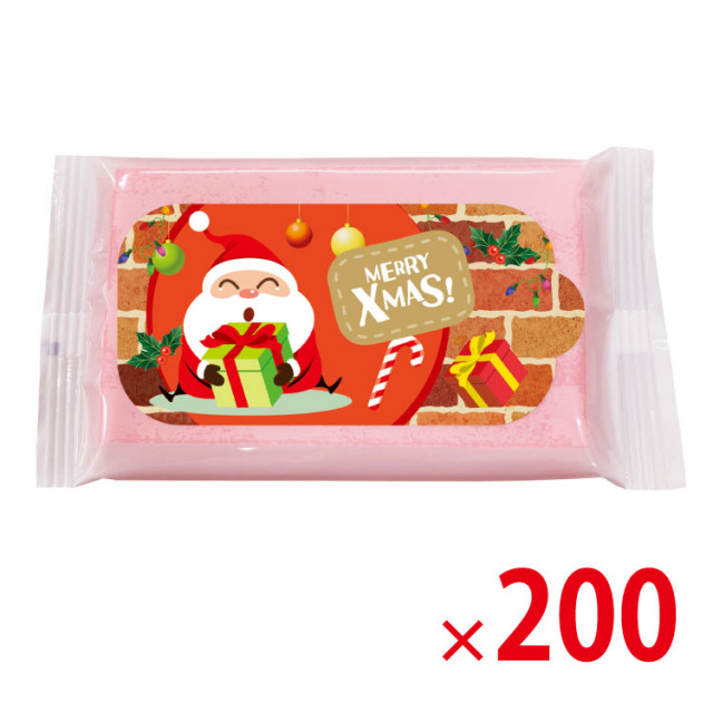 【送料無料（北海道・沖縄除く）】サンタさんのカラーウェットティッシュ8枚入 200個セット<dh-26720>