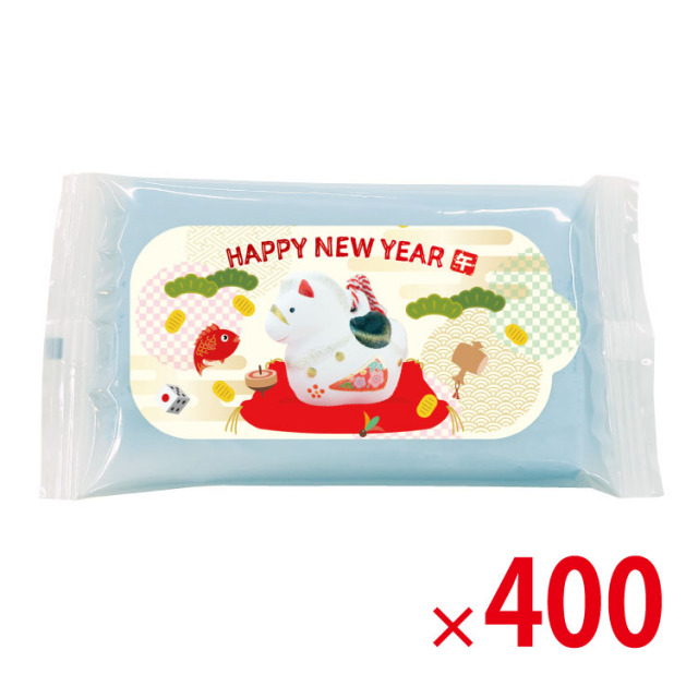 【送料無料（北海道・沖縄・離島除く）・代引き不可】干支カラーウェットティッシュ8枚入 400個セット<dh-27191>