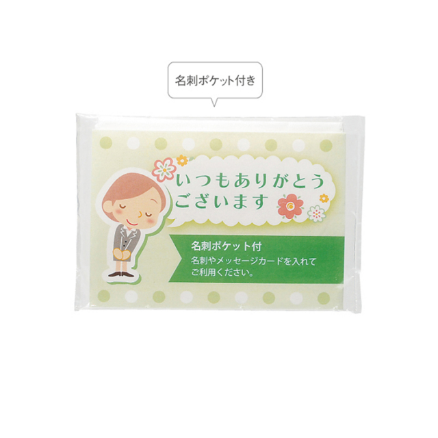 【送料無料（北海道・沖縄・離島除く）・代引き不可】「ありがとう」ポケットティッシュ８Ｗ　グリーン_500個セット_1個あたり12円（税抜） <sp-30894GE>
