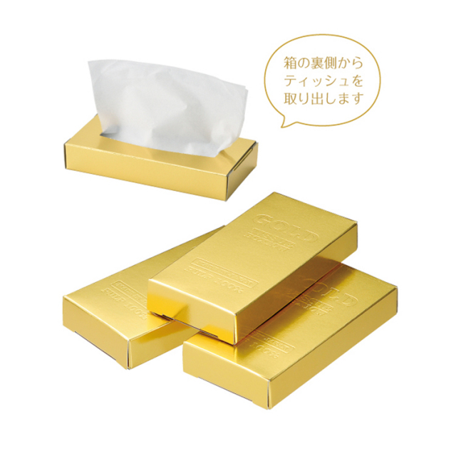 【送料無料（北海道・沖縄・離島除く）・代引き不可】ミニミニゴールドＢＯＸティッシュ１０Ｗ_400個セット_1個あたり39円（税抜） <sp-31824>