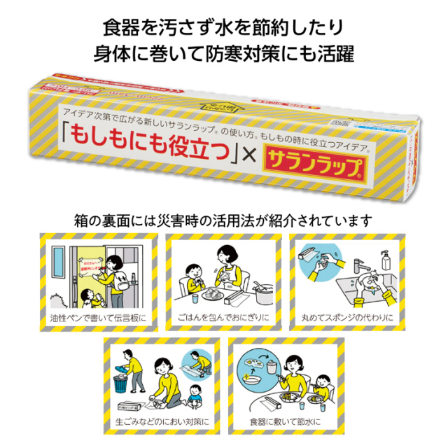 【送料無料（北海道・沖縄・離島除く）・代引き不可】もしもにも役立つ×サランラップ２２cm×１５ｍ_60個セット_1個あたり185円（税抜） <sp-35334>