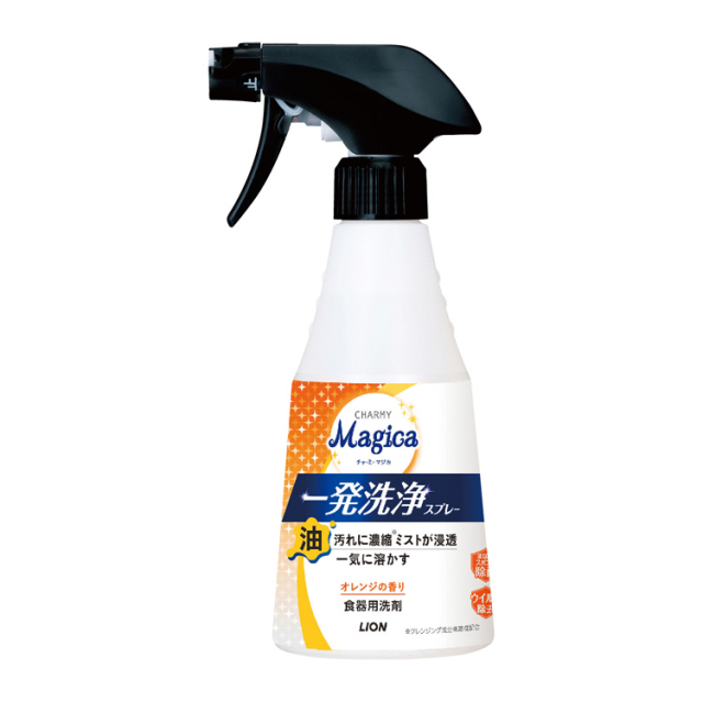 【送料無料（北海道・沖縄・離島除く）・代引き不可】チャーミーマジカ　一発洗浄スプレー　オレンジの香り３００ｍｌ_12個セット_1個あたり365円（税抜） <sp-36072>