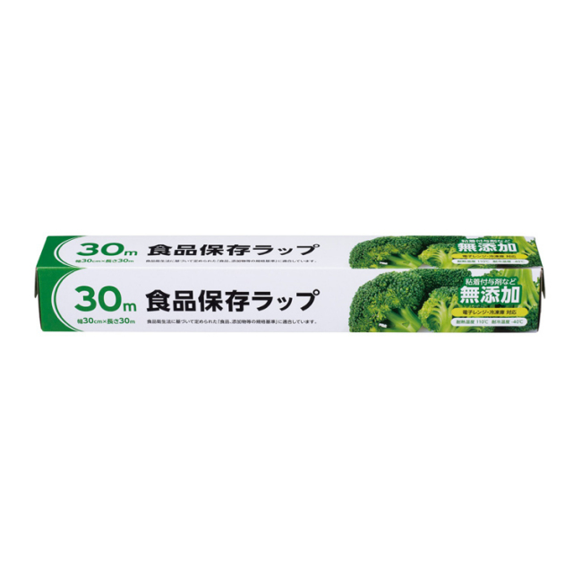 【送料無料（北海道・沖縄・離島除く）・代引き不可】無添加食品保存ラップ３０ｃｍ×３０ｍ_60個セット_1個あたり125円（税抜） <sp-36169>