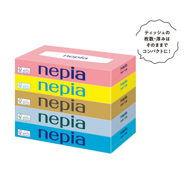 【送料無料（北海道・沖縄・離島除く）・代引き不可】ネピア　ティシュ１５０Ｗ５個組_18個セット_1個あたり358円（税抜） <sp-36447>