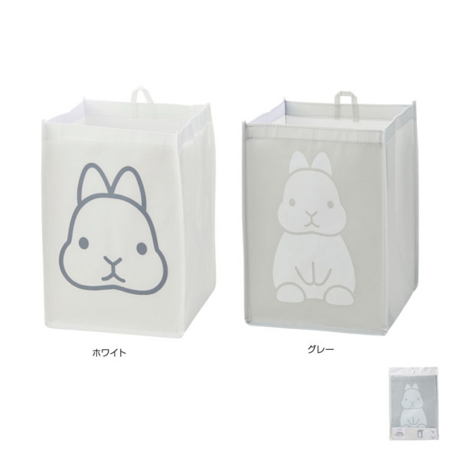 【送料無料（北海道・沖縄・離島除く）・代引き不可】ウサギ　折りたたみランドリーＢＯＸ_120個セット_1個あたり118円（税抜） <sp-36488>