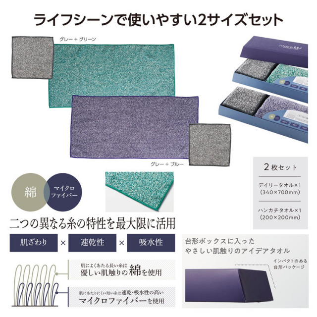 【送料無料（北海道・沖縄・離島除く）・代引き不可】いいとこダブル　デイリータオルセット_48個セット_1個あたり368円（税抜） <sp-36522>