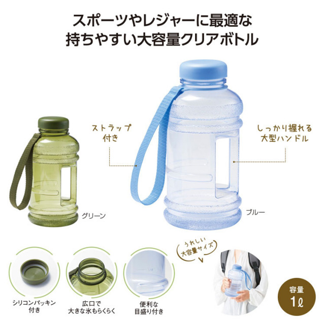 【送料無料（北海道・沖縄・離島除く）・代引き不可】大容量アクティブボトル１．０Ｌ_40個セット_1個あたり298円（税抜） <sp-36537>