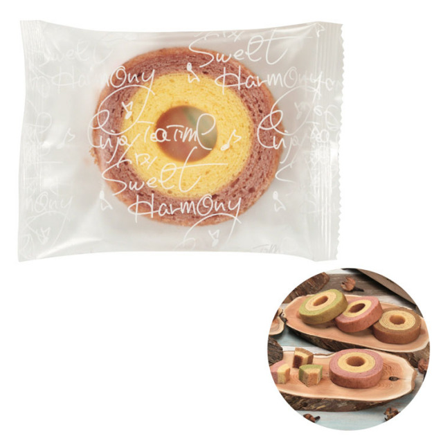 【送料無料（北海道・沖縄・離島除く）・代引き不可】２層バウムクーヘン　ストロベリー＆ミルク_80個セット_1個あたり98円（税抜） <sp-36614SM>