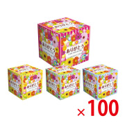 【送料無料（北海道・沖縄・離島除く）・代引き不可】ありがとうティッシュ50WキューブCUBE_100個セット <dh-20360>