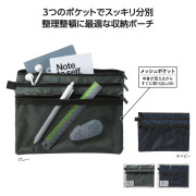 【送料無料（北海道・沖縄・離島除く）・代引き不可】整理できる３段ポケットポーチ_300個セット_1個あたり168円（税抜） <sp-36362>