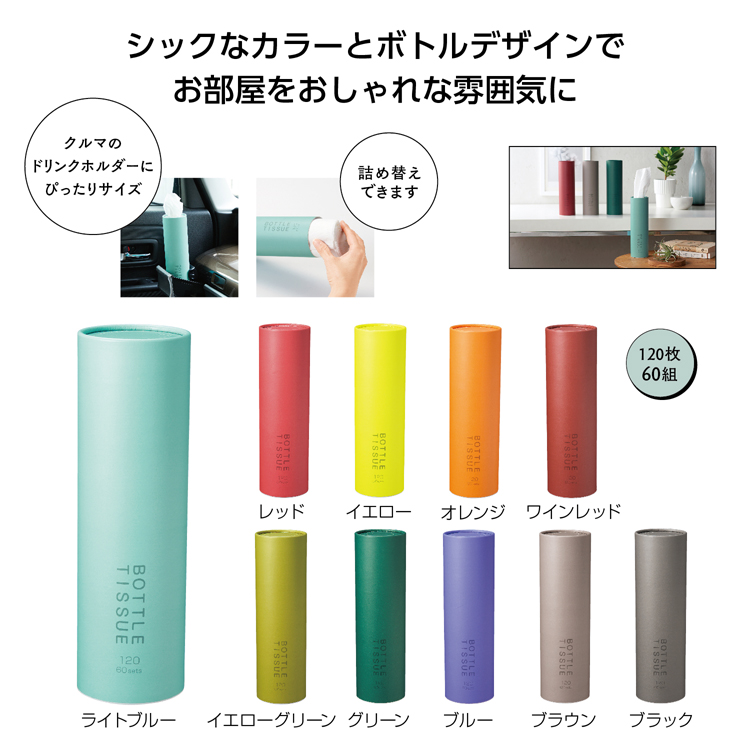 【送料無料（北海道・沖縄・離島除く）・代引き不可】トイロ　ボトルティッシュ_80個セット_1個あたり120円（税抜） <sp-35426>