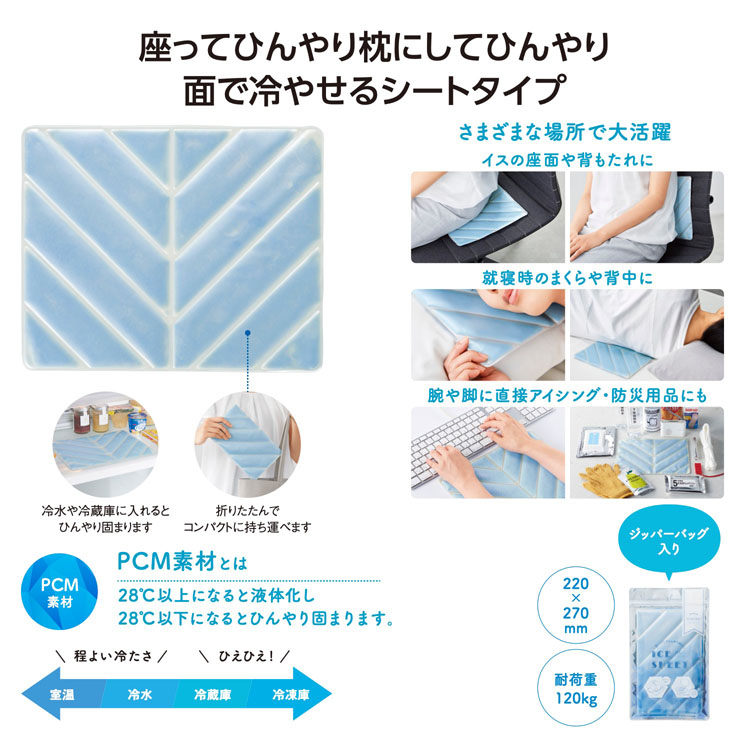 【送料無料（北海道・沖縄・離島除く）・代引き不可】ひんやりアイスシート 50個セット 1個あたり498円（税抜） <sp-36387>