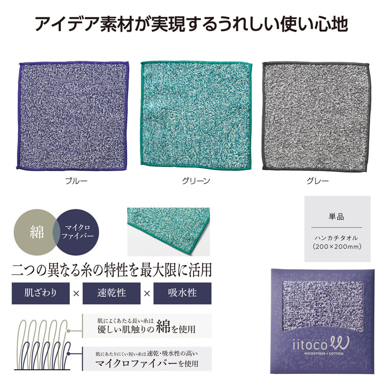 【送料無料（北海道・沖縄・離島除く）・代引き不可】いいとこダブル　ハンカチタオル_360個セット_1個あたり98円（税抜） <sp-36511>