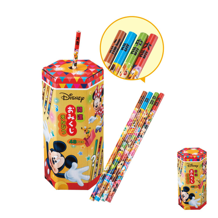 【送料無料（北海道・沖縄・離島除く）・代引き不可】開運おみくじキャラクター鉛筆４８名様 18個セット 1個あたり1750円（税抜） <sp-36599>