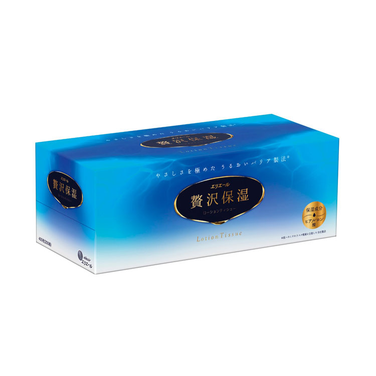 【送料無料（北海道・沖縄・離島除く）・代引き不可】エリエール　贅沢保湿ティシュー２００Ｗ_12個セット_1個あたり278円（税抜） <sp-36641>
