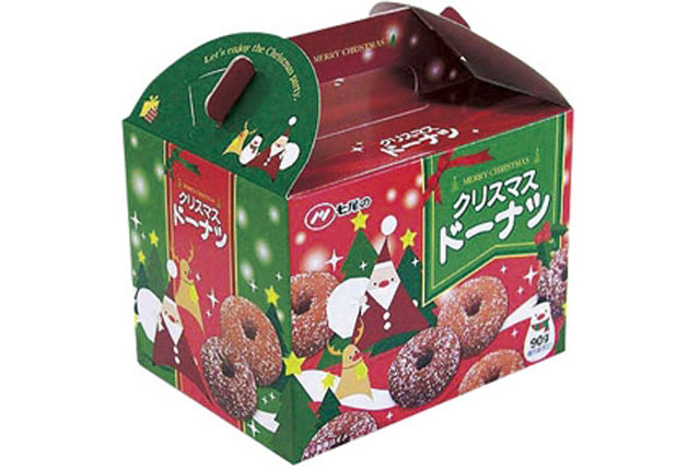 粗品・景品・ノベルティ・記念品の粗品屋本舗　クリスマスドーナツ９０ｇ・化粧箱