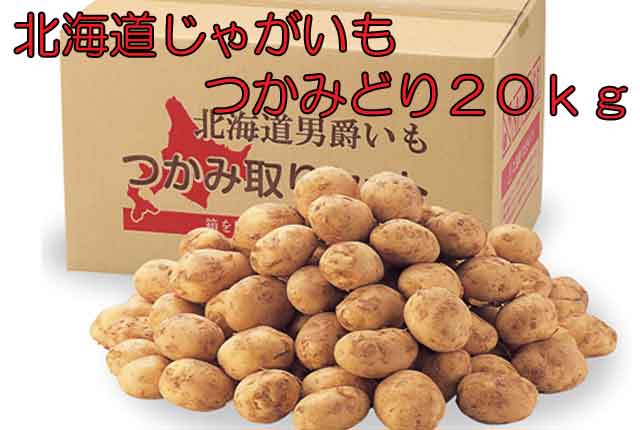 粗品・景品・プチギフト・ノベルティ・記念品の粗品屋本舗　北海道じゃがいもつかみどり２０ｋｇ
