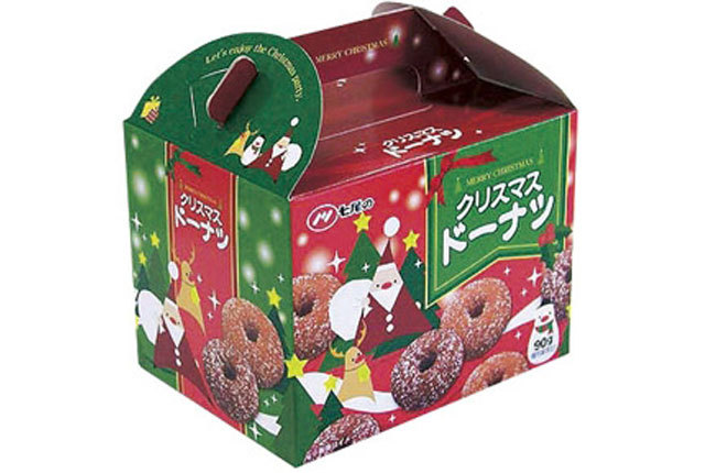粗品・景品・ノベルティ・記念品の粗品屋本舗　クリスマスドーナツ９０ｇ・化粧箱