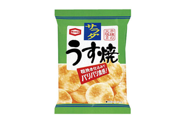 粗品・景品・ノベルティ・記念品の粗品屋本舗　亀田製菓お菓子小袋・サラダうす焼２８ｇ