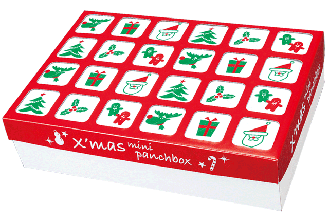 粗品・景品・ノベルティ・記念品の粗品屋本舗　クリスマスミニパンチＢＯＸセット７２人用・本体