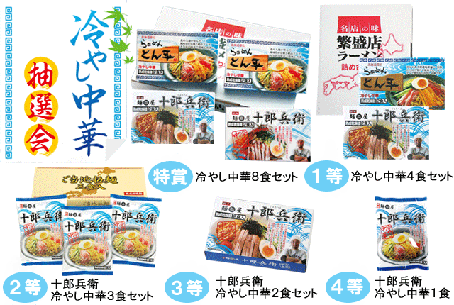 粗品・景品・プチギフト・ノベルティ・記念品の粗品屋本舗　冷やし中華抽選会キット