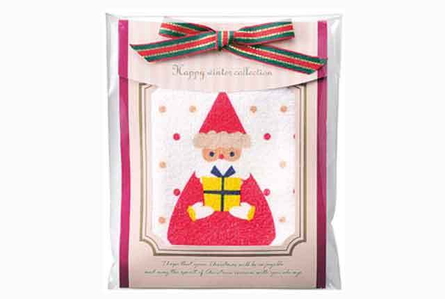 粗品・景品・ノベルティ・記念品の粗品屋本舗　クリスマスハッピーハンカチ