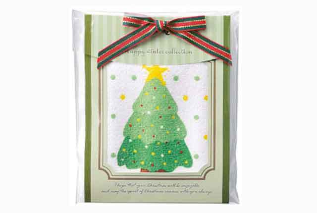 粗品・景品・ノベルティ・記念品の粗品屋本舗　クリスマスハッピーハンカチ