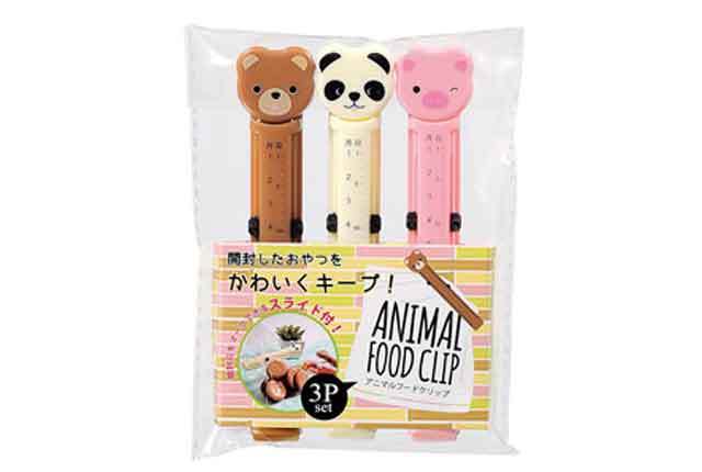 粗品・景品・ノベルティ・記念品の粗品屋本舗　日付を残せる！アニマルフードクリップ３個組