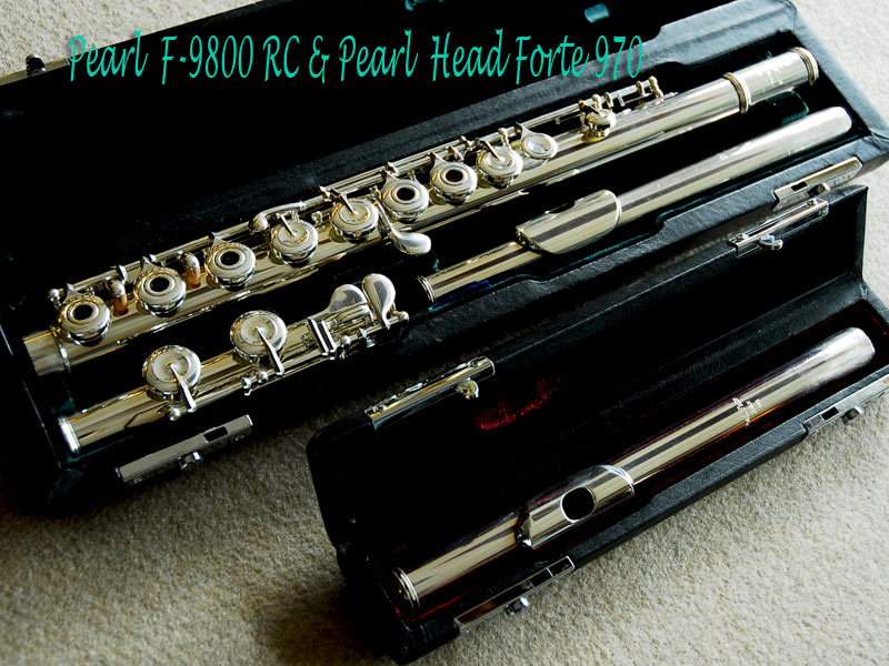 PEARLマエスタ F-9800 RC 総銀フルート＋Head FORTE 970