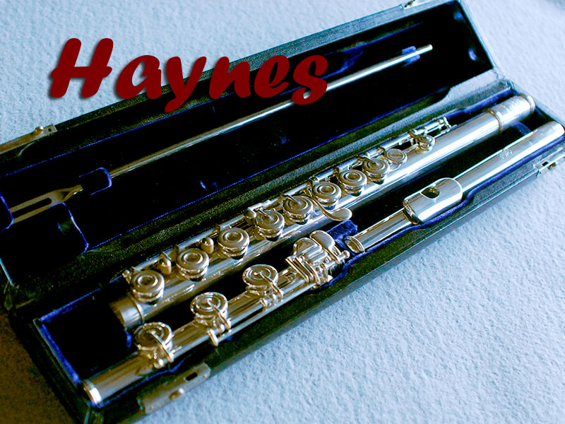 HAYNES　45千番台　総銀フルート　リングキー　H足部管　美品