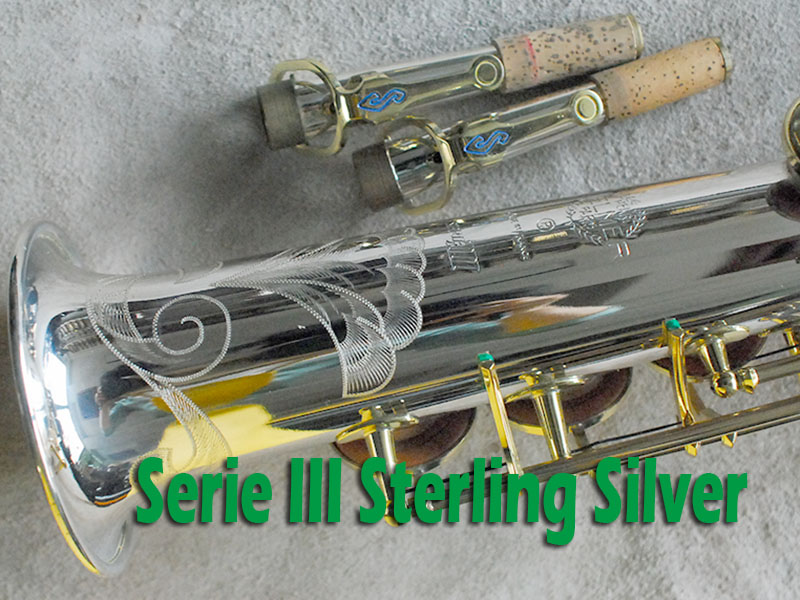 H.SELMER SERIE-III Sterling Silver 彫刻付　６９万番　ソプラノサックス