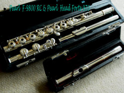 PEARLマエスタ F-9800 RC 総銀フルート＋Head FORTE 970