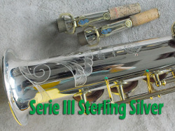 H.SELMER SERIE-III Sterling Silver 彫刻付　６９万番　ソプラノサックス
