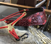 風雅オリジナル BIRD SAX STRAP  グレー牛革型押し 黒紐