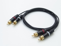 SUHNER RCAプラグ付きケーブル 1.0m ペア