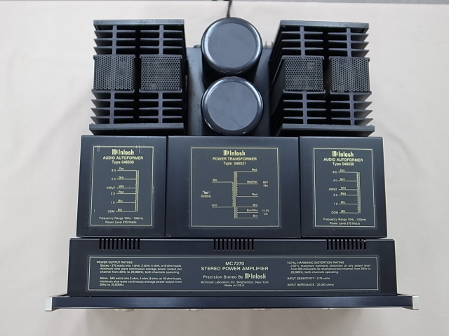★ McINTOSH・マッキントッシュ MC7270 ★ パワーアンプ McIntosh MC7270 パワーアンプを購入しました : まいまい