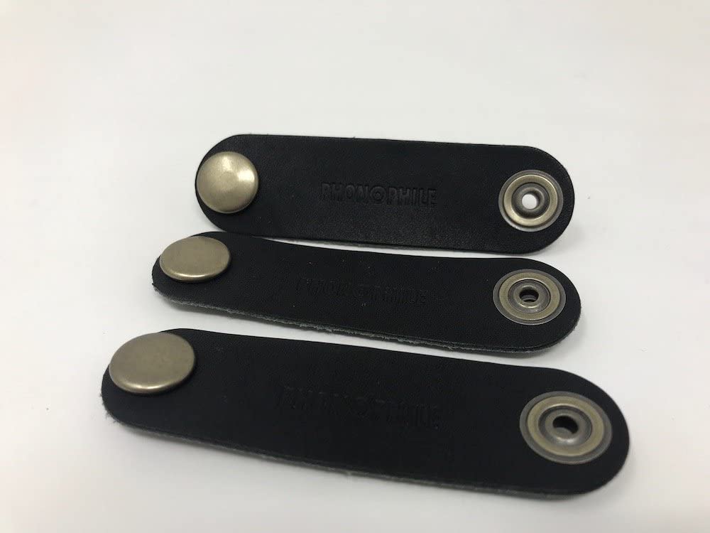 PHONOPHILE PP-A04 コード巻き取りホルダー ハンドメイド 栃木レザー 3個入り