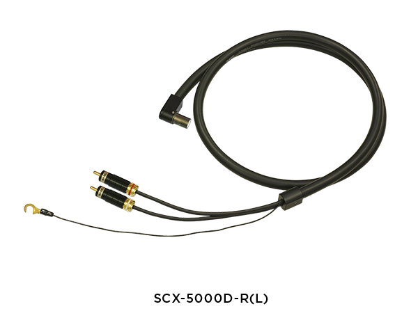 SAEC サエク SCX-5000D-RD-R(L) [L型DIN→RCA] 高品質フォノ・ケーブル 1.3m