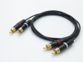 SUHNER RCAプラグ付きケーブル 1.0m ペア