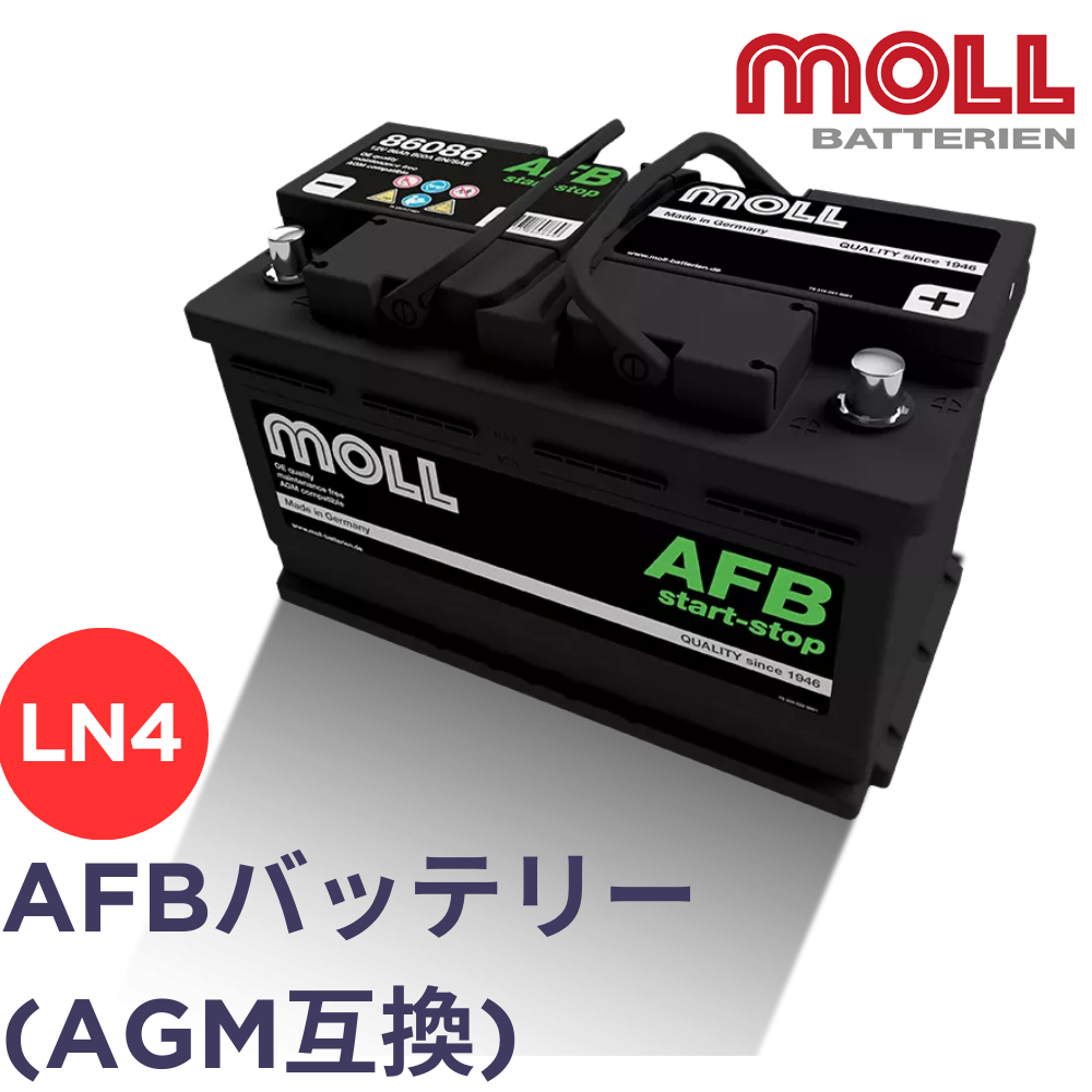 MOLL バッテリー / モル　AFB start-stop 86086 AGM互換【H7/L4/LN4　アイドリングストップ車対応】【メーカー取り寄せ】