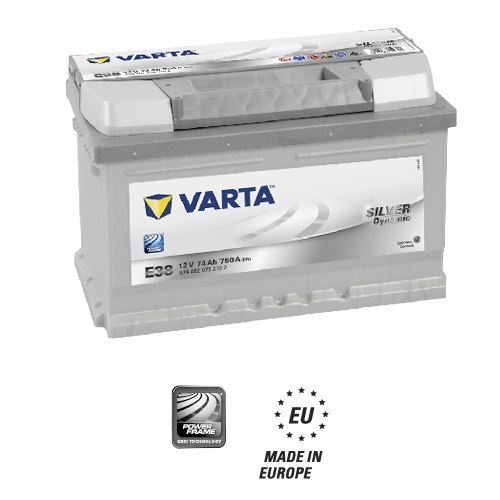 VARTA シルバーダイナミック 574 402 075 / E38 / ファルタ（バルタ）　シルバー　バッテリー / L3-175