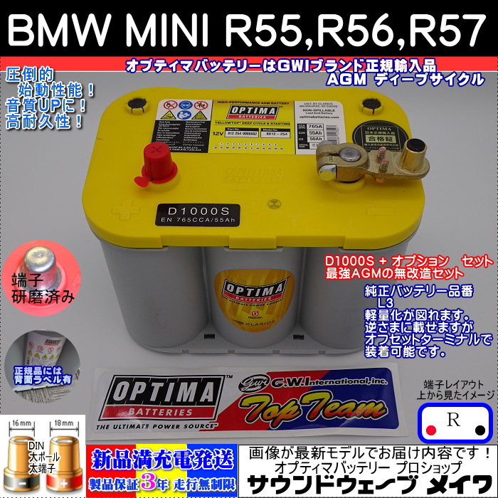 BMW MINI R55、R56、R57　D1000S 無改造セット