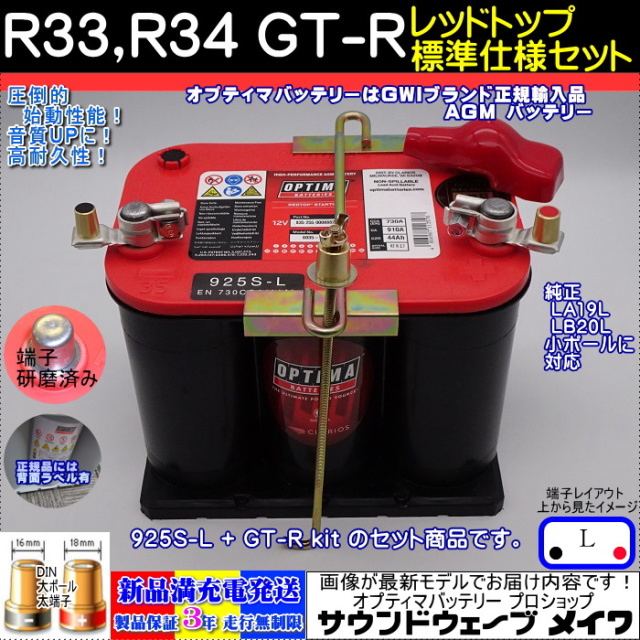 R33,R34 GT-R 標準仕様車用セット　オプティマレッドトップ　925S-L