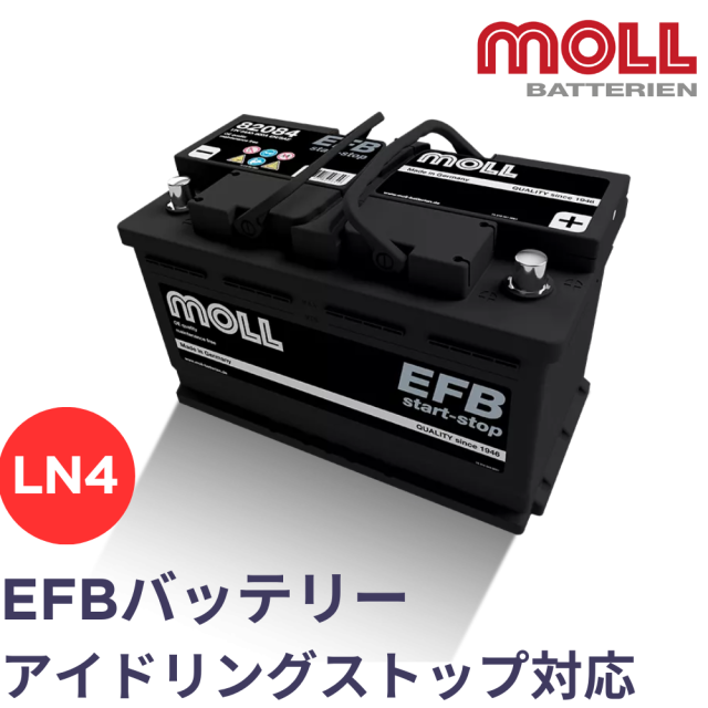 MOLL EFB 82084 / モル　バッテリー / L4 /LN4 （旧品番82080)【アイドリングストップ対応バッテリー メーカー取り寄せ】