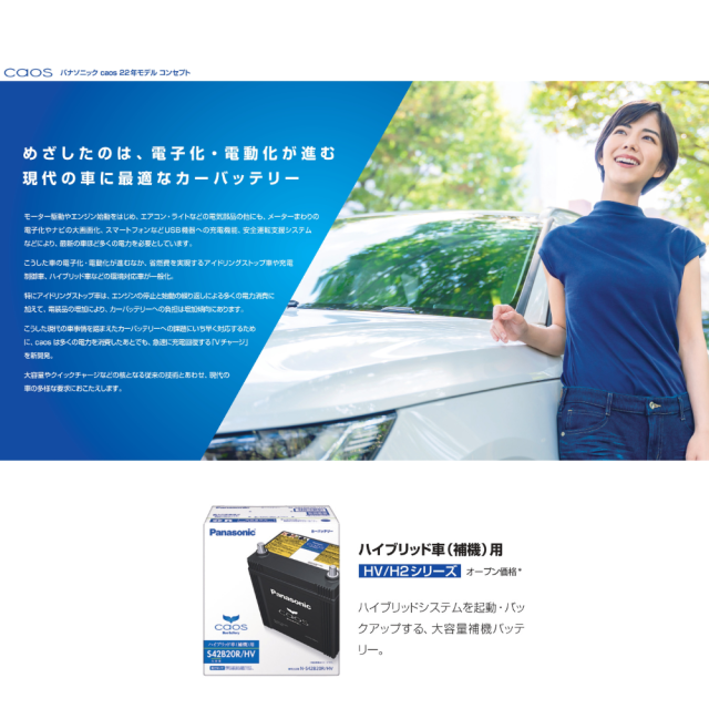 パナソニック カオス ブルーバッテリー　 Panasonic caos