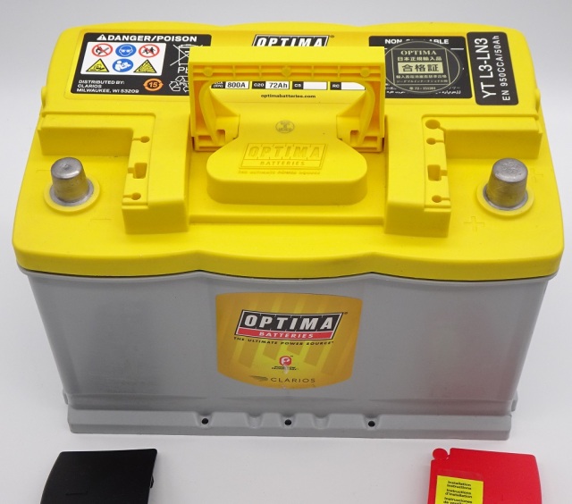 オプティマバッテリー　YTL3-LN3 AGM　DH6　イエロートップ