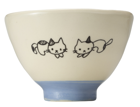 みにめし（ねこ）/白ねこブルー